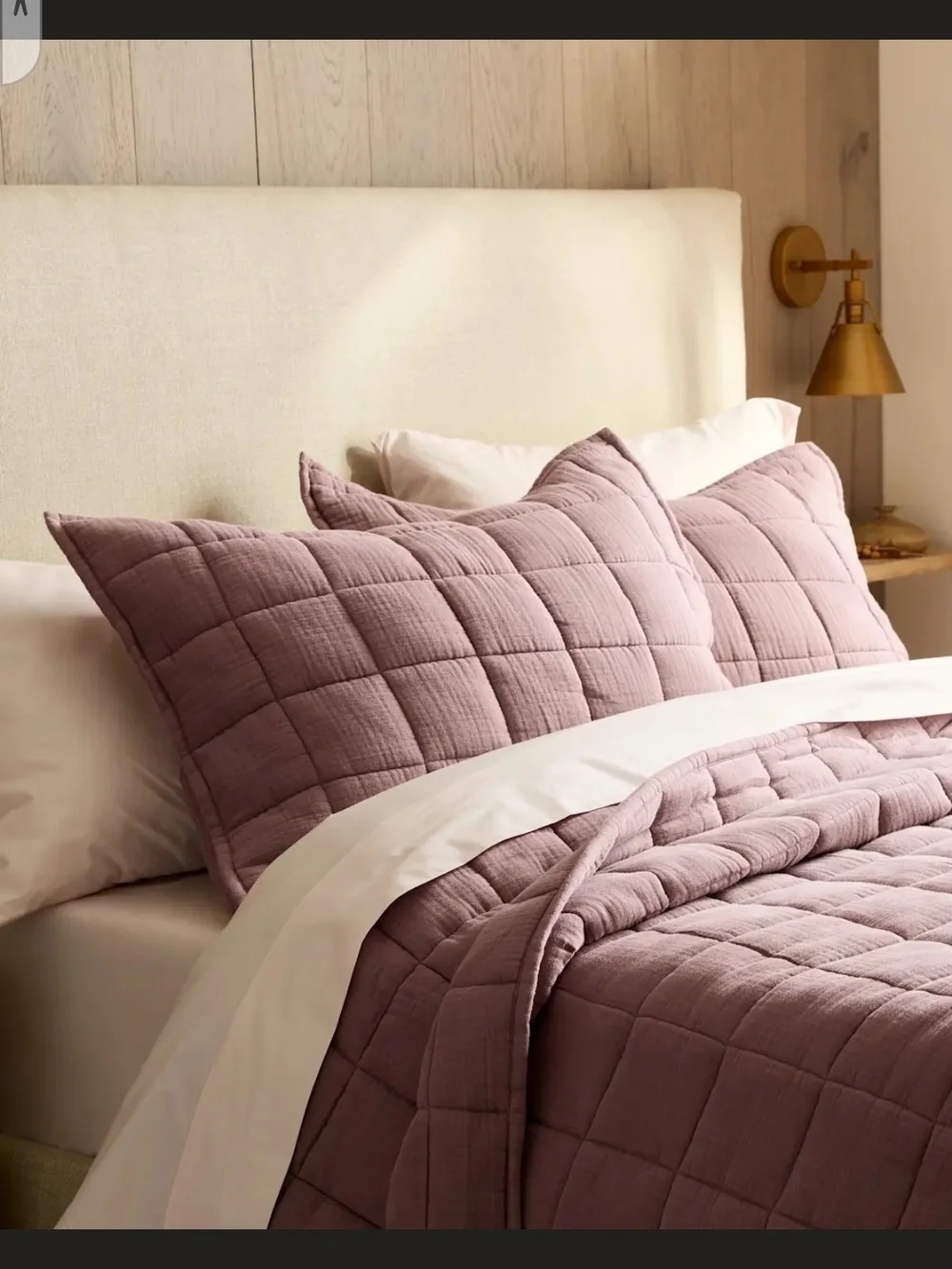 Quince Fig Organic Cotton Box Quilted King Bedspread